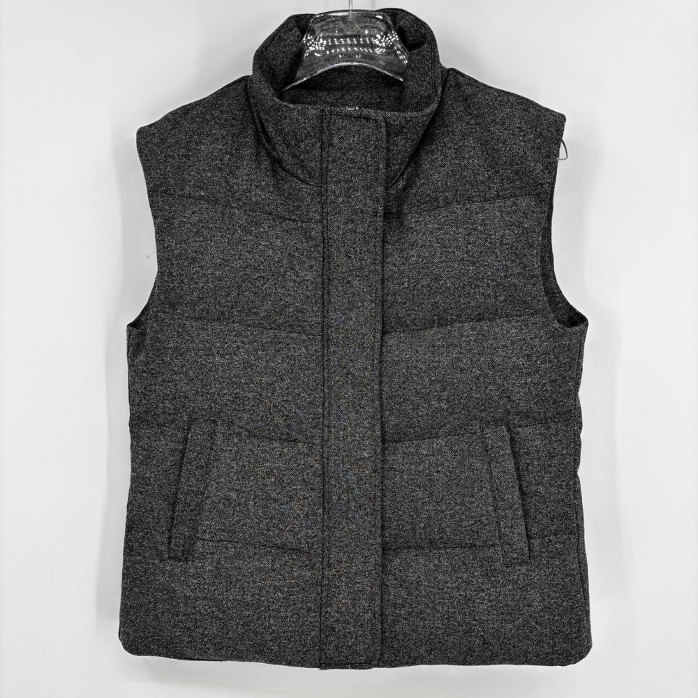 Free Ride Equestrian Puffer Vest Ashlee Womens Large Grey Quilted Zip Up